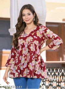 Floral Print Peplum Top