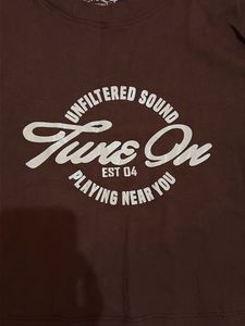 Brown Graphic Print T-Shirt