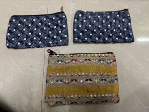 Chic Designer Zipper Pouches (Set of 3)