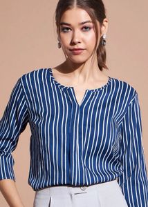 Striped Long Sleeve Tunic Top