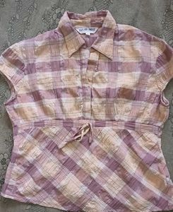 Pink &amp; Purple Checkered Tunic Top