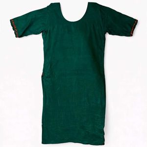 “Dark Green Embroidered Ethnic Suit Set with Dupat