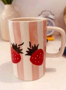Strawberry Striped Mug