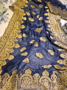 Pure crepe kurta, sharara, dupatta set