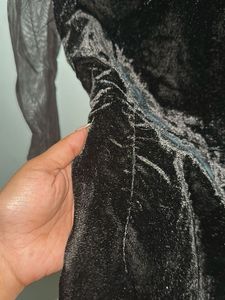 Elegant Black Velvet Cocktail Dress