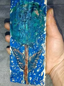 Abstract Blue Tree Art stone 🪨