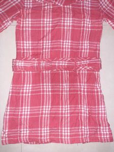 🌸 Rare BOSSINI Blush Pink Plaid Shirt Dress