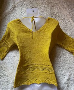 Mustard Knit Top