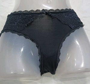 🪔 Black Lace Trim Briefs