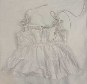 Cute White Tiered Cami Top🤍