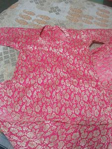 Vibrant Pink Brocade Lehenga Skirt