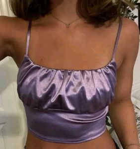 Lavender Cami Crop Top