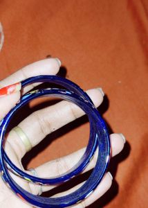 Blue Glass Bangles