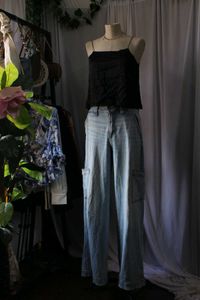 price fixed Black Spaghetti Strap Tank