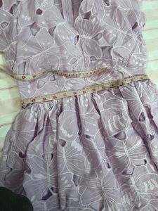 Purple butterfly detail dress