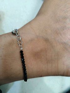 Black Beaded Butterfly Anklet And Braclet