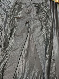 stylish half leather pants - jogger’s