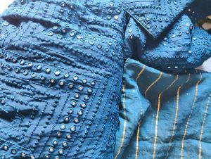 Stunning Blue Sequined Lehenga Choli