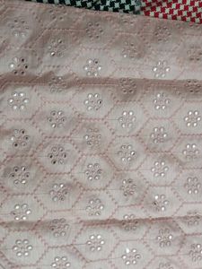 Peach Mirror Work Kurta