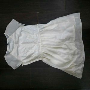 hnm Sheer Overlay Dress