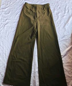 Olive Green Wide Leg Pants