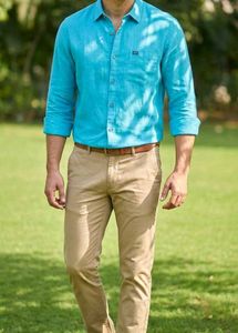 The Indian Garage Co. Blue Casual Shirt