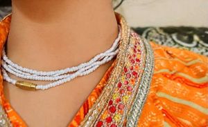 Elegant White Beaded Necklace