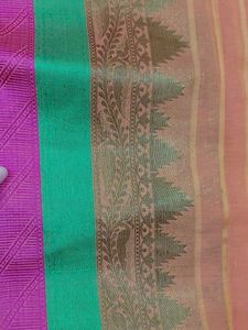 Elegant Orange Saree with Multi-Color Border