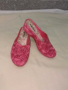 Cute Pink Rose Ballet Flats