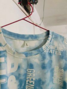 Blue Tie-Dye Graphic T-Shirt