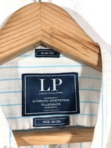 Off White &amp; Blue Strips Shirt(Men’s)