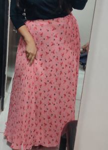 Specially Tailored Floral Print Skirt Top Set