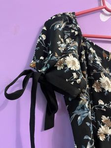 Floral Print Button-Up Top