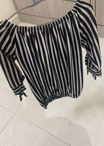 Striped Off-Shoulder Top