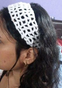 Mesh White Crochet Hairband ✨️🤍🤍