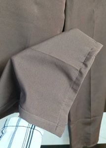 Brown Pleated Korean Pants