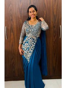 new full stiched  readymade saree