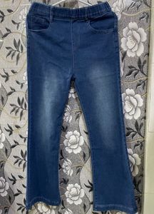 Classic Blue Denim Jeans - Flare Cut