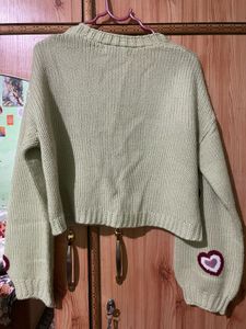Shein Heart Pattern Knit Cardigan