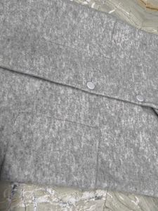 Stylish Grey Textured Coat