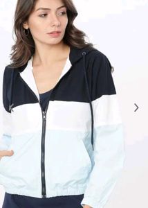 Color Block Hooded Jacket