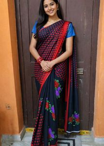 New Black And Red Saree 🔴⚫