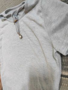 Sparkly Light Blue Tunic Dress