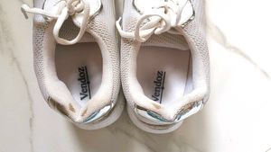 Chunky Silver White Sneakers Shoes Women