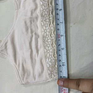 Comfortable⭐ White Bra with Lace Trim