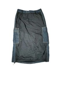 Unique Denim and Black parachute Skirt