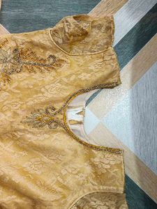 Girls' Gold Embroidered Dress