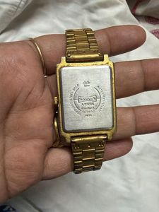 Sonata Gold Tone Watch