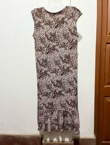 Chic Animal Print Midi Dress