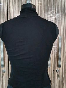 sequin high neck top